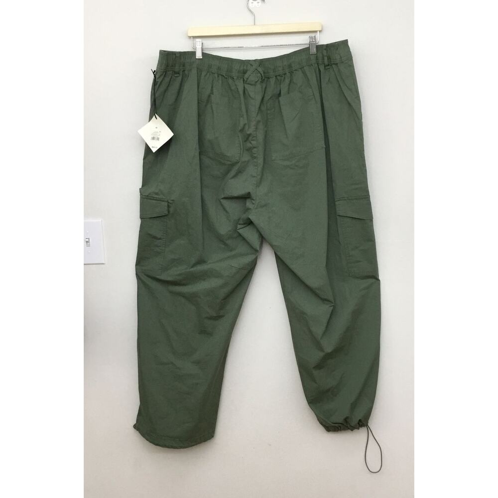 AVA & VIV Cargo Jogger Pants Elastic Waist Outdoor Trousers Green Sz 2 XL - Picture 3 of 8